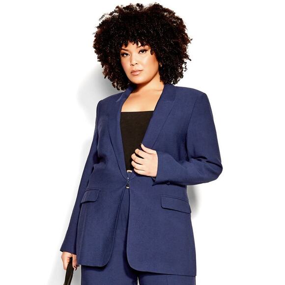 NWT City Chic Jacket Suit Perfectly Navy XL = 22 = 3X - Picture 1 of 6